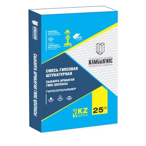 Жамбыл Гипс Гипсополимер (штукатурка гипсовая) 25кг