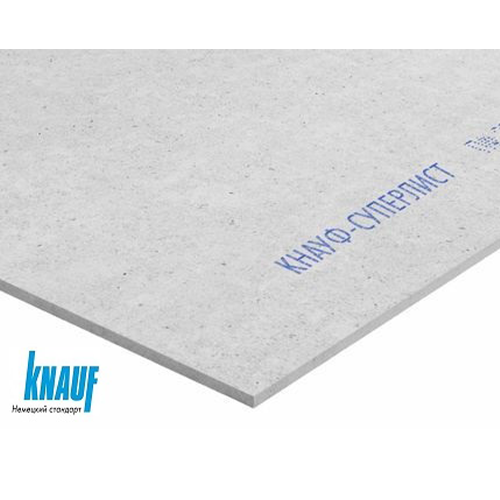 Гипсоволокнистый КНАУФ-суперлист ГВЛ ПК 10 мм