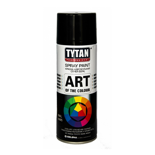 TYTAN Краска аэрозольная, черная, 400 мл