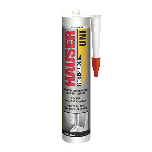 HAUSER силикон универсальный 260мл, бесцветный, белый (КНР, Польша)