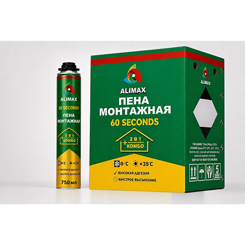 Профессиональная монтажная пена Alimax 60 SECOND, 750 мл