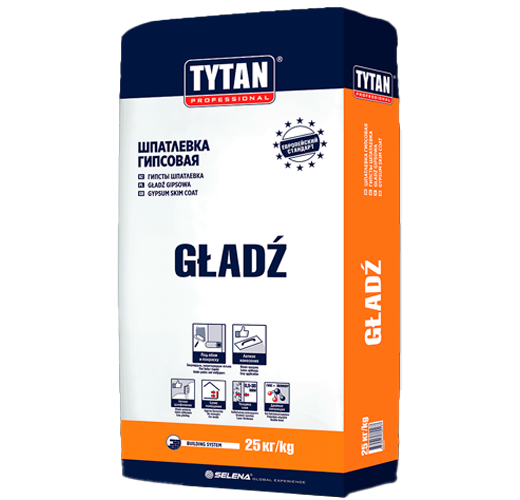 TYTAN GLADZ Шпатлевка гипсовая 25 кг