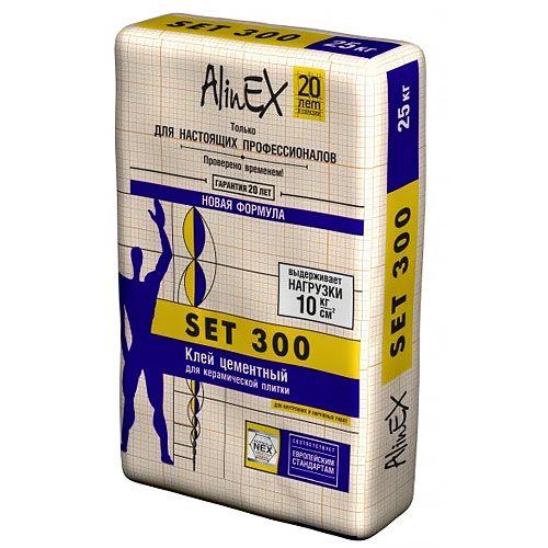 Клей для плитки AlinEX «SET 300»  25кг